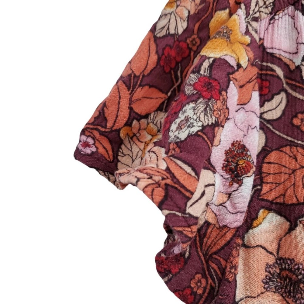 Knox Rose Midi Dress Medium Floral Cottage Core Prairie Tassel Button Front Boho - Picture 6 of 11